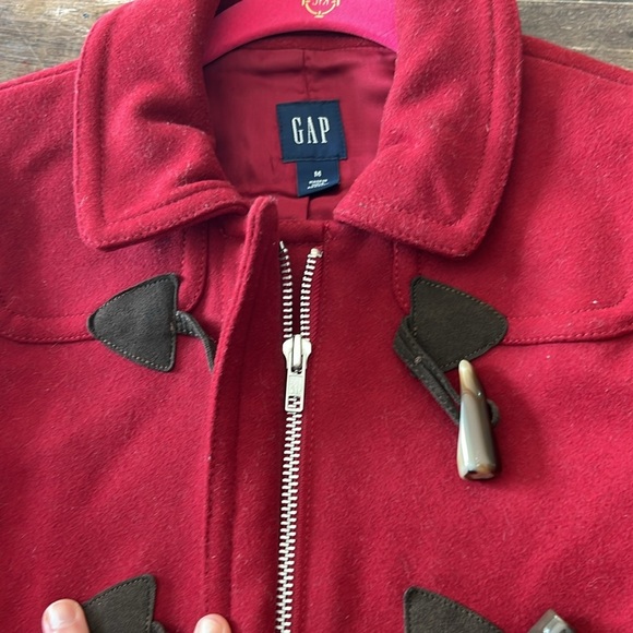 *Winter Clearance* GAP Cranberry Red Wool Blend Women's Zipper & Toggle Button - Picture 5 of 9